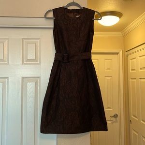 Burberry London black and brown Audrey Hepburn style dress